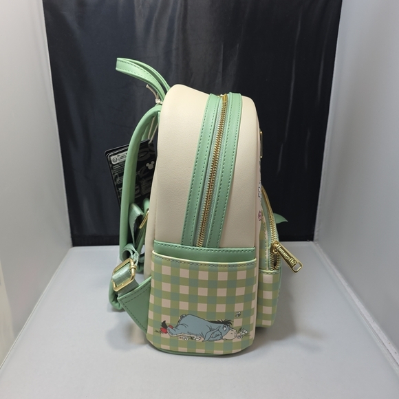 Loungefly Disney Winnie the Pooh Floral Gingham Mini Backpack NWT - Picture 4 of 6
